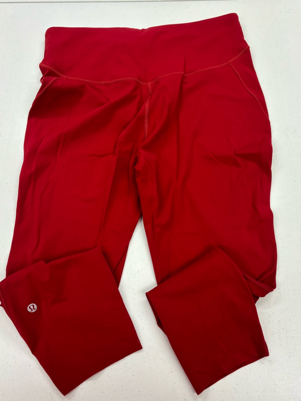 LULULEMON LEGGINGS YOGA PANTS WOMEN 12  COOL UNIQUE RED HOT PEPPER COLOR